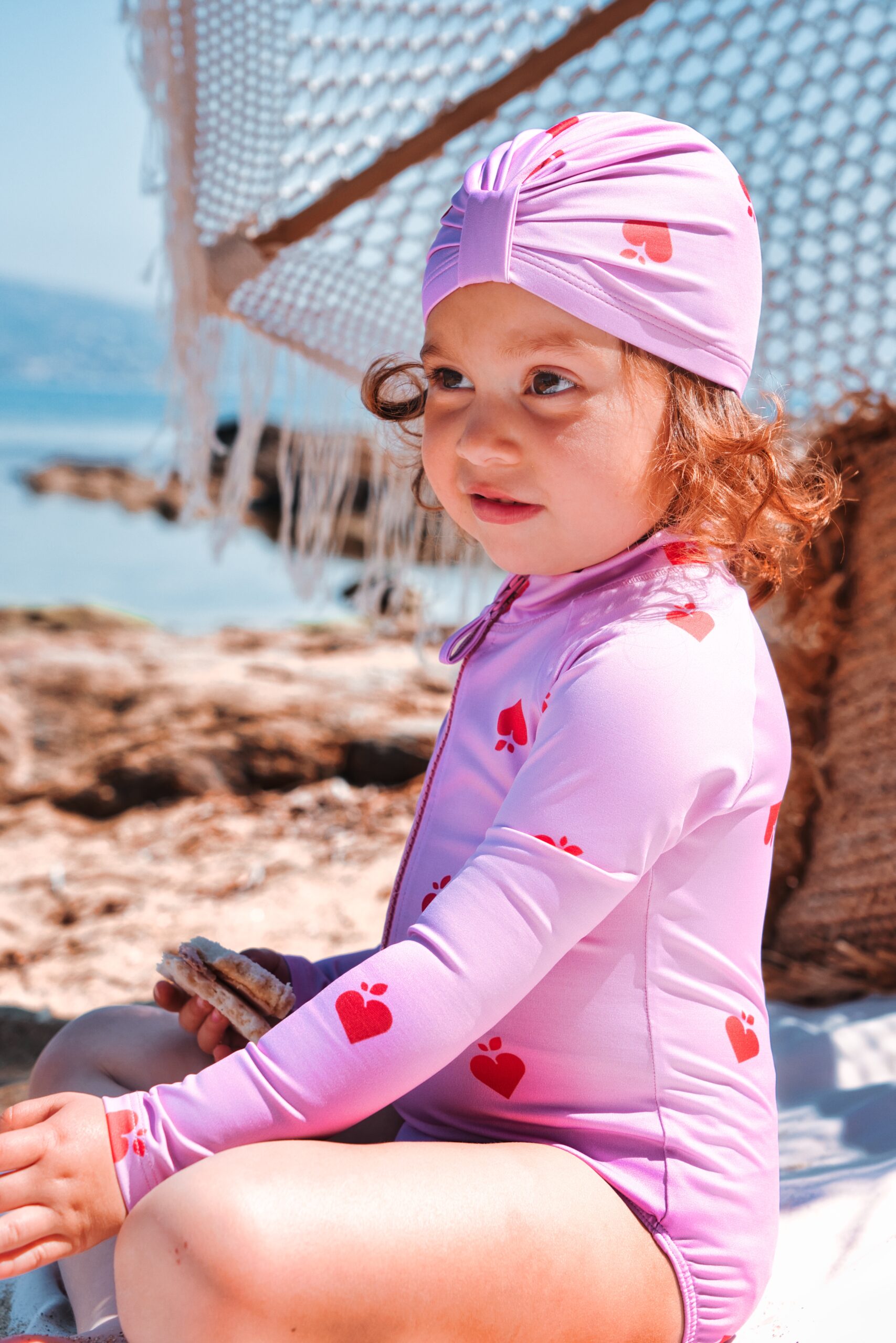 Bonnet de bain turban fille Agathe anti-uv - de 6 mois à 8 ans