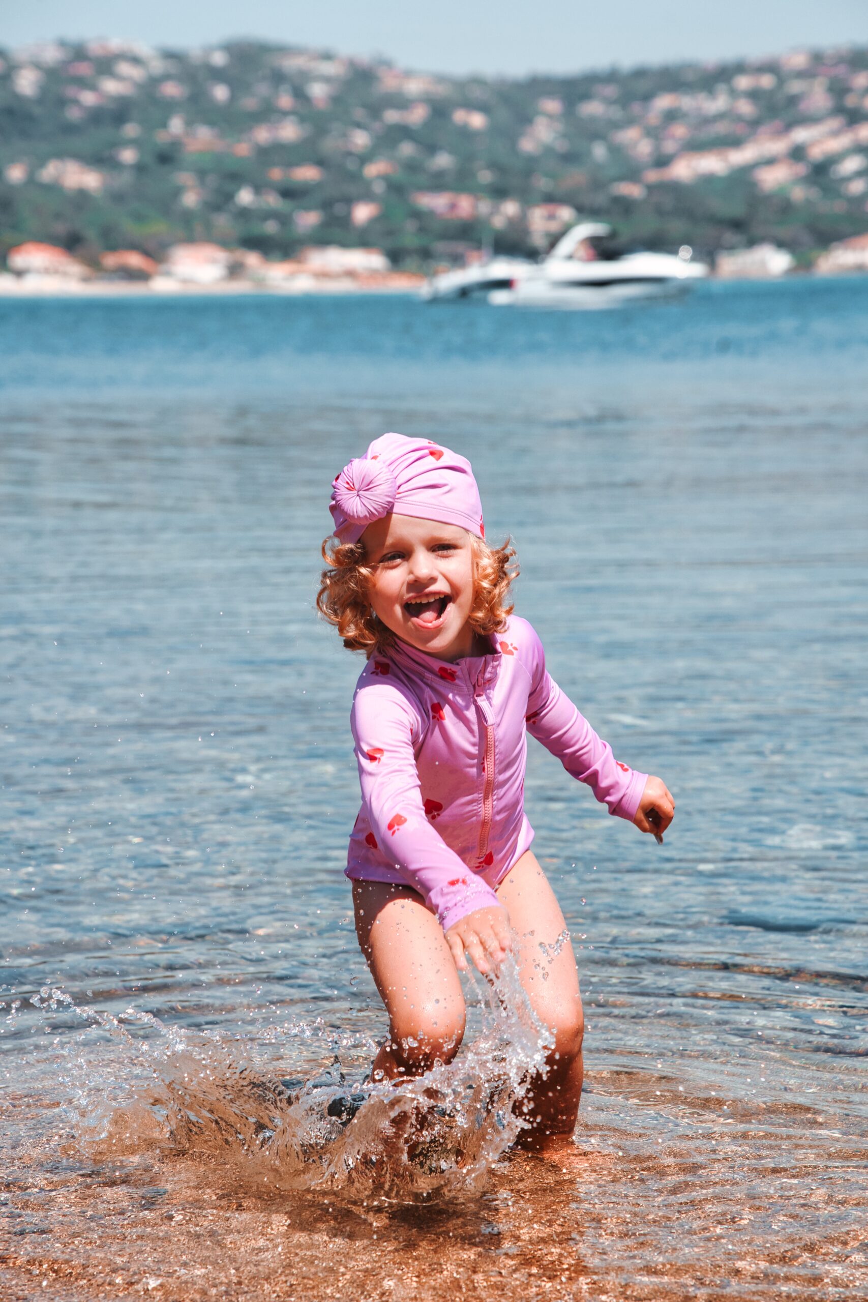 Bonnet de bain fille Lucy - accessoire plage - 6 mois à 8 ans