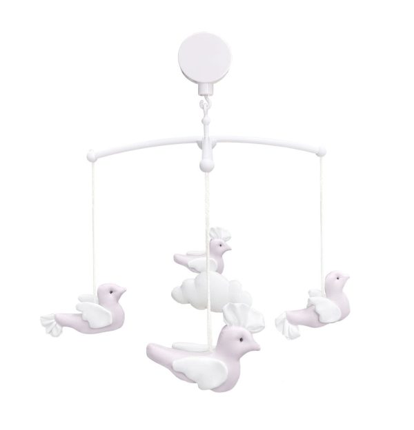 Carrousel oiseaux pour lit - Collection Rose