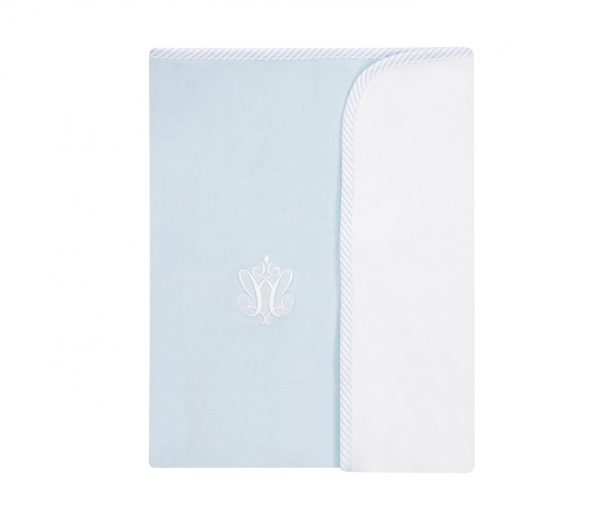 Couverture double face avec emblème - Collection Bleu