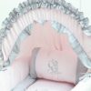 Couffin matelassé - Collection Baby Minnie - Gris & Rose