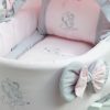 Couffin matelassé - Collection Baby Minnie - Gris & Rose