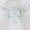 Couffin matelassé - Collection Noeud Couture - Blanc&Liberty Gris